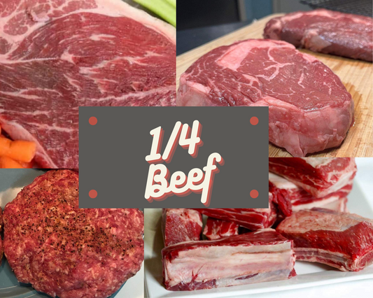 1/4 Beef- 90 pounds - DEPOSIT- FREE SHIPPING