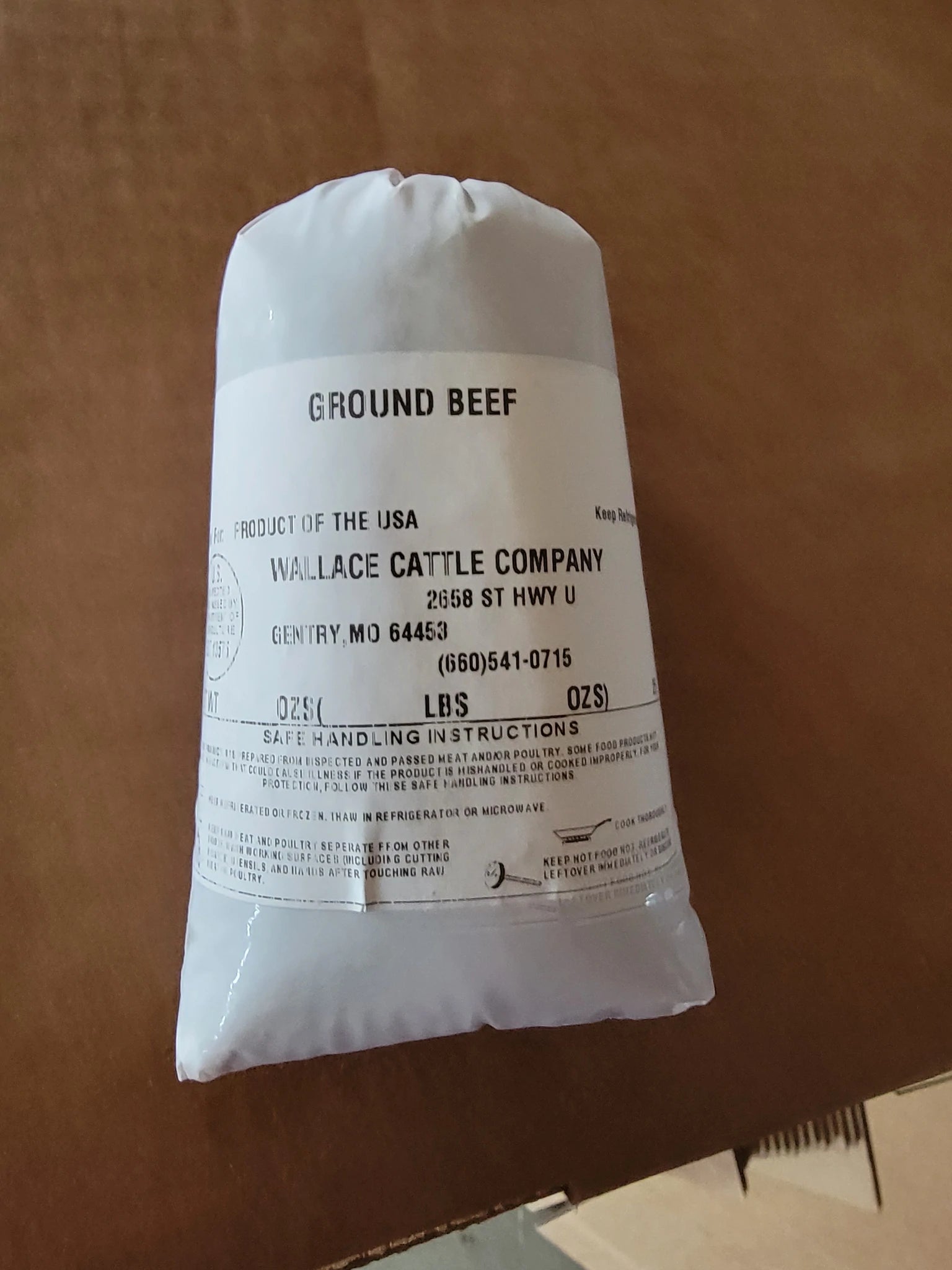 Ground Beef Bags, Meat Processing